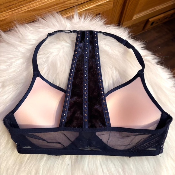 VS Very Sexy Front-Close Push Up Bra with Velvet Trim Studs - 32B (NWOT) - Picture 6 of 11